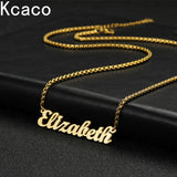 Personalized Stainless Steel Name Necklace - Custom Letter Pendant