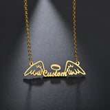 Stainless Steel Personalized Name Choker Necklace Pendant