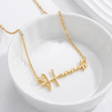 Custom Stainless-Steel Letter Choker Necklace