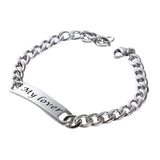 Stainless Steel Men's Engraved Name Bracelet