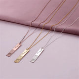 Personalized Fingerprint Necklace with Name Long Pendant Wedding Gift