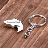 Fish Cremation Urn Keychain Keepsake Stainless Steel Memorial Ashes Keyring