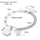 Flower Name Bracelets Titanium Steel Butterfly Bangles Engraved Family Names