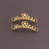Football Shoe Buckle Plated Stainless Steel Personalized Nameplate