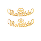 Football Shoe Buckle Plated Stainless Steel Personalized Nameplate