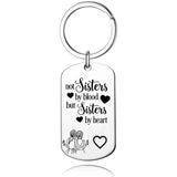 Friendship Keychain Pendant Stainless Steel for Women Girls Gift