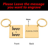 Gay Lesbian Key Ring LGBT Gay Pride Key Chains Car Key Pendant
