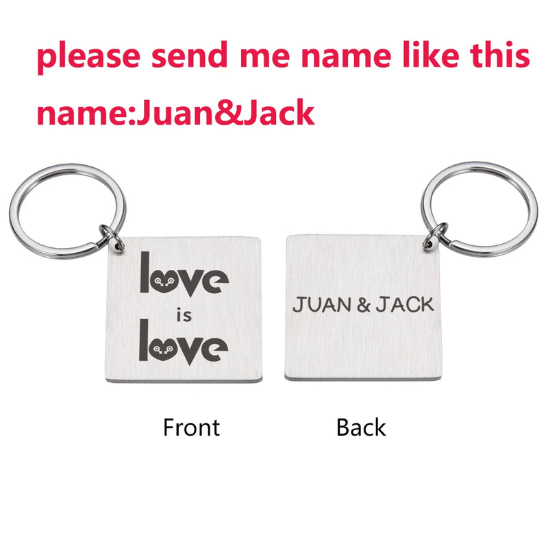 Gay Lesbian Key Ring LGBT Gay Pride Key Chains Car Key Pendant
