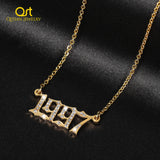 1997 Year Pendant Necklace, Digital Chain Jewelry for Men's and Women's