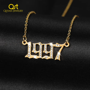 1997 Year Pendant Necklace, Digital Chain Jewelry for Men's and Women's