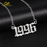 1997 Year Pendant Necklace, Digital Chain Jewelry for Men's and Women's