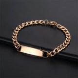 Personalized Stainless Steel Engraved Name Bracelet Bangle