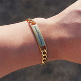 Personalized Stainless Steel Engraved Name Bracelet Bangle