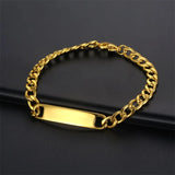 Personalized Stainless Steel Engraved Name Bracelet Bangle
