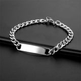 Personalized Stainless Steel Engraved Name Bracelet Bangle