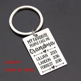 Grandchildren Name Grandma Keychain