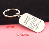 Personalized Calendar Keychain, Initial Name&Date Keyring