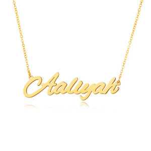 Personalized 925 Silver Name Necklace for Women, 18K Plated, Birthday Gift