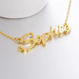 Personalized 925 Silver Name Necklace for Women, 18K Plated, Birthday Gift