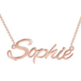 Personalized 925 Silver Name Necklace for Women, 18K Plated, Birthday Gift