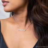 Personalized 925 Silver Name Necklace for Women, 18K Plated, Birthday Gift