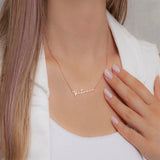 Handwriting Name Necklace Stainless Steel Chain Women Charm Jewelry Choker
