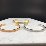 Personalized Stainless Steel Name Bracelet Adjustable Bangle