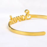 Personalized Stainless Steel Name Bracelet Adjustable Bangle