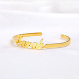 Personalized Stainless Steel Name Bracelet Adjustable Bangle