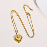 Engraved Heart Necklace Pendant, Personalized Gift for Women