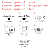 Personalised Heart Velvet Ring Box Flannel Wedding Engagement Ring Storage