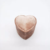 Personalised Heart Velvet Ring Box Flannel Wedding Engagement Ring Storage