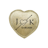 Personalised Heart Velvet Ring Box Flannel Wedding Engagement Ring Storage