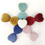 Personalised Heart Velvet Ring Box Flannel Wedding Engagement Ring Storage