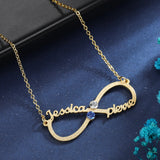 Infinity Names Necklace Birthstone Stainless Steel Choker