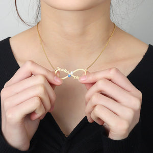 Infinity Names Necklace Birthstone Stainless Steel Choker