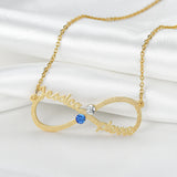 Infinity Names Necklace Birthstone Stainless Steel Choker