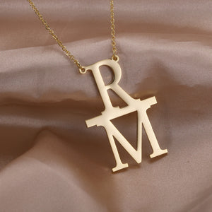 Initial Letter Necklace Personalized Stainless Steel Necklaces for Girl