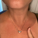 Beaded Cube Initial Necklace Personalized Jewelry Gift Idea