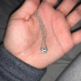 Beaded Cube Initial Necklace Personalized Jewelry Gift Idea