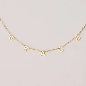 Stainless Steel Initial Necklace for Women Clavicle Chain Number Pendant