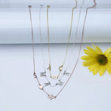 Stainless Steel Initial Necklace for Women Clavicle Chain Number Pendant