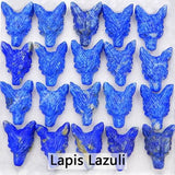 Natural Stone Animal Wolf Head Pendant Bead 23mm Fine Jewelry