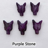Wolf Head Stone Necklace Pendant Bead 23mm