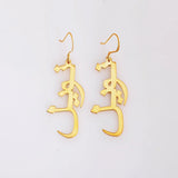 Custom Arabic Boucle D'oreile Name Drop Earrings