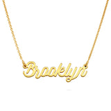 Stainless Steel Nameplate Pendant Necklace for Girls