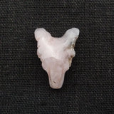 Pink Opal Wolf Head Necklace Pendant Gemstone Bead