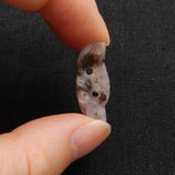 Pink Opal Wolf Head Necklace Pendant Gemstone Bead