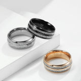 Tungsten Wedding Rings Set For Couple Meteorite Engagement Ring Men Women