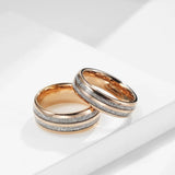 Tungsten Wedding Rings Set For Couple Meteorite Engagement Ring Men Women
